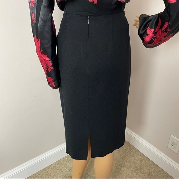 American Made Vintage Women’s Black Wool Pencil Skirt – Size 14 - Picture 4 of 9